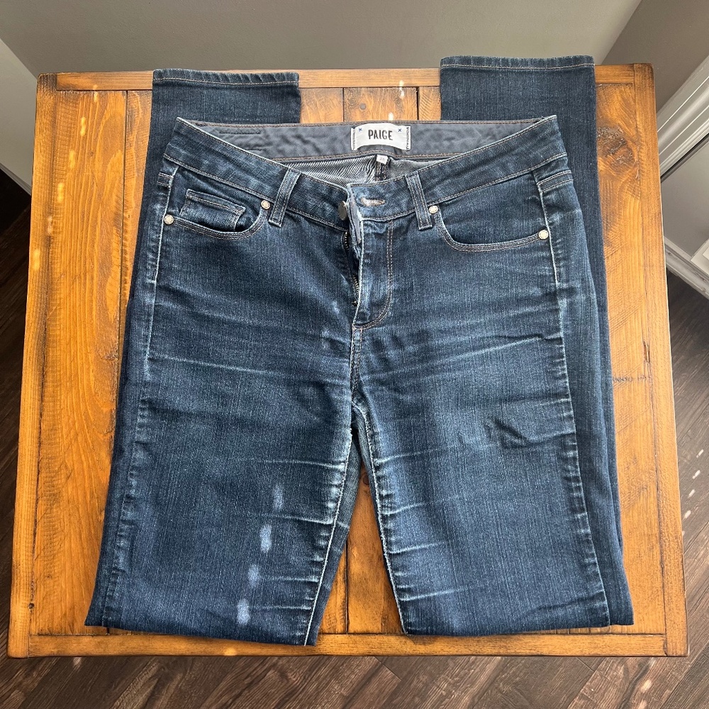 PAIGE Skyline Skinny Blue Jeans - 28 - Picture 4 of 9